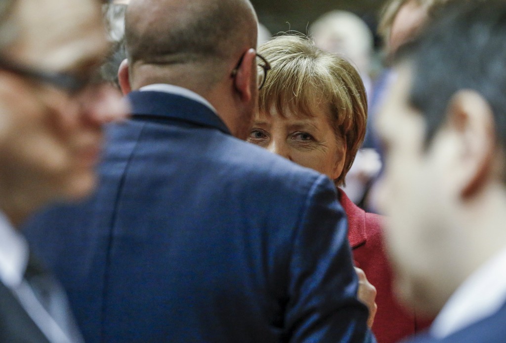 Ángela Merkel, asiste al encuentro de líderes de la Unión Europea sobre los refugiados, in Brussels