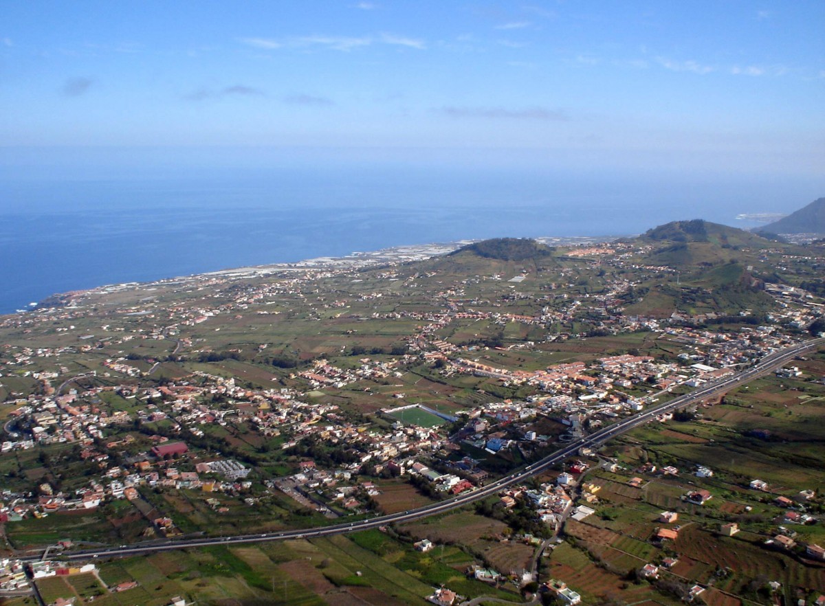 Vista áerea parcial del norte de Tenerife. / M. P.