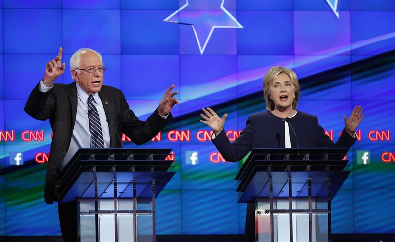 Bernie Sanders y Hillary Clinton