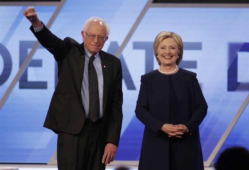 Bernie Sanders y Hillary Clinton