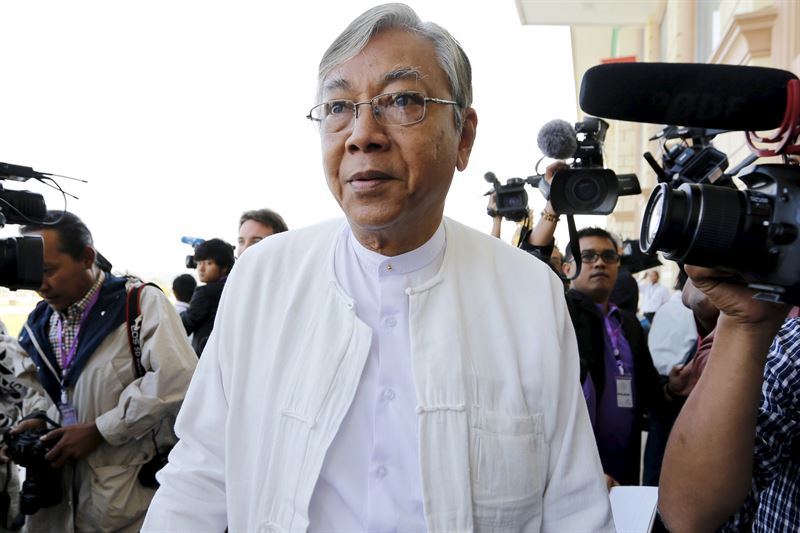 Htin Kyaw, Presidente de Birmania