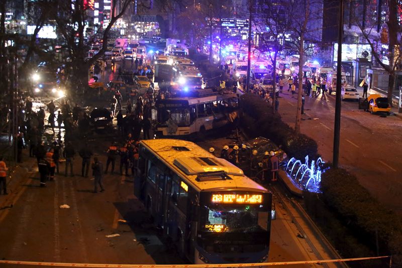 Lugar del atentado en Ankara