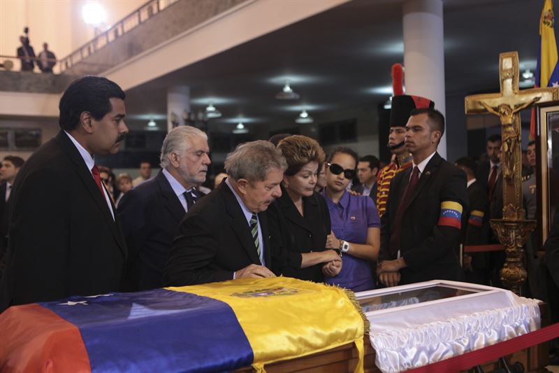 Nicolás Maduro, Lula da Silva y Dilma Rousseff