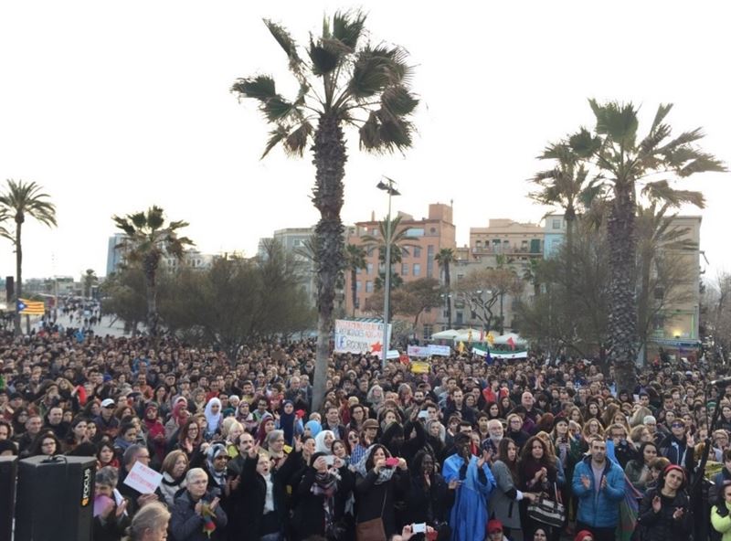 Imagen de la manifestación en Barcelona. | EP
