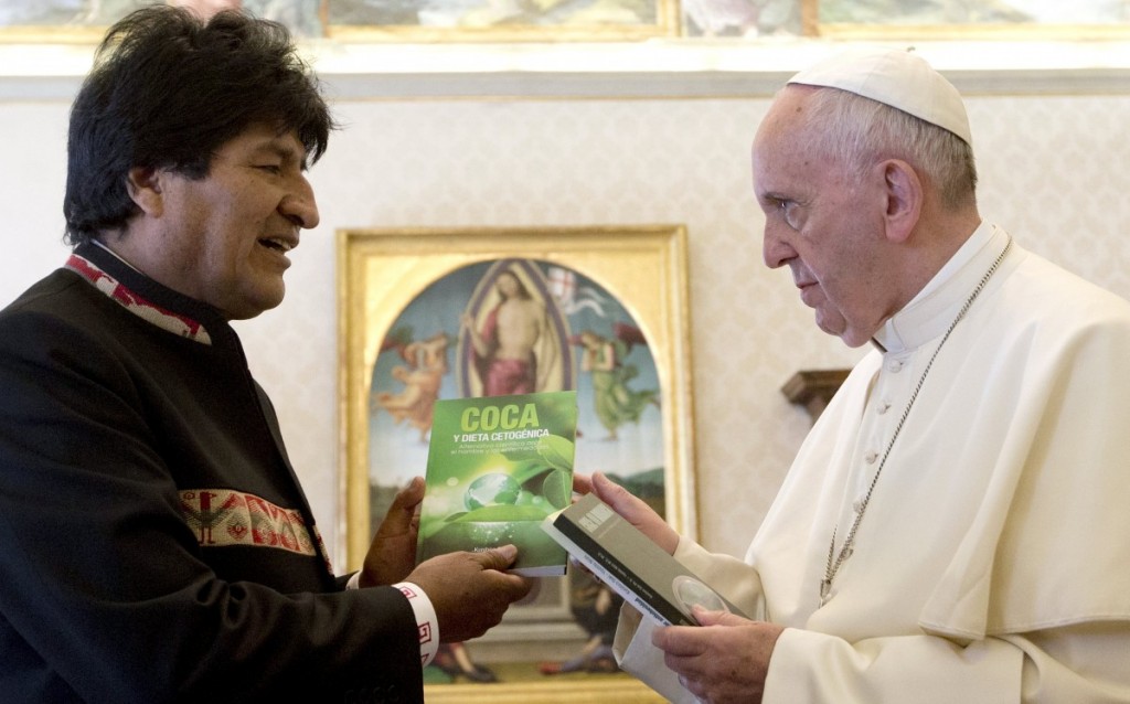 Evo Morales y el papa Francisco