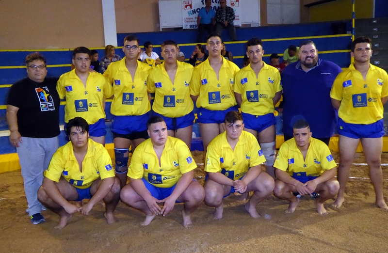 Selección de Gran Canaria categoría cadete de Lucha Canaria