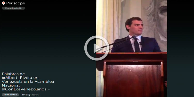 Albert Rivera en Venezuela, en Periscope