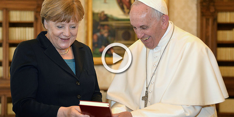 Papa Francisco y Angela Merkel