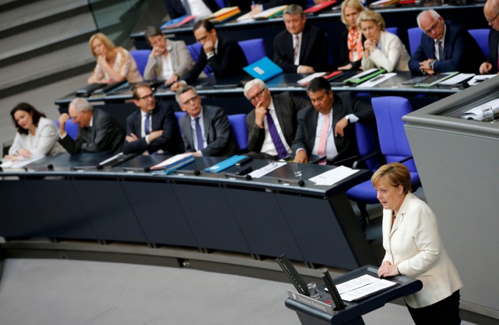 Ángela Merkel en la Comisión Europea