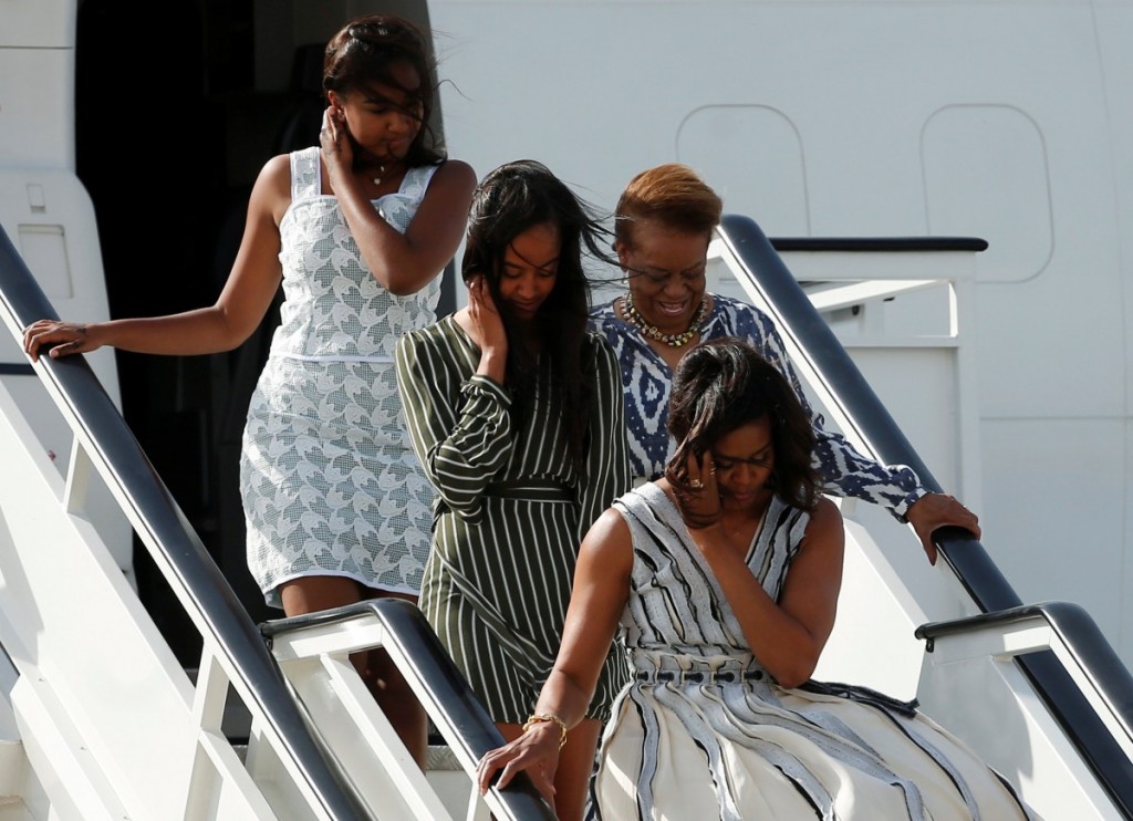 Michelle Obama e hijas llegan a España