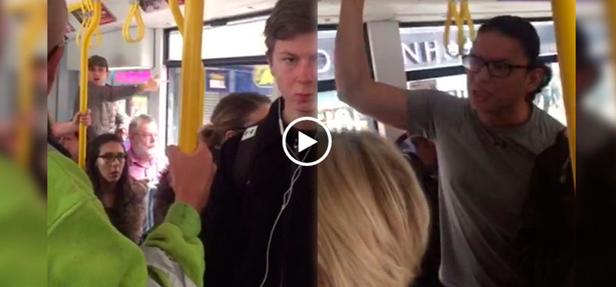 Ataque xenófobo en el tranvía de Manchester