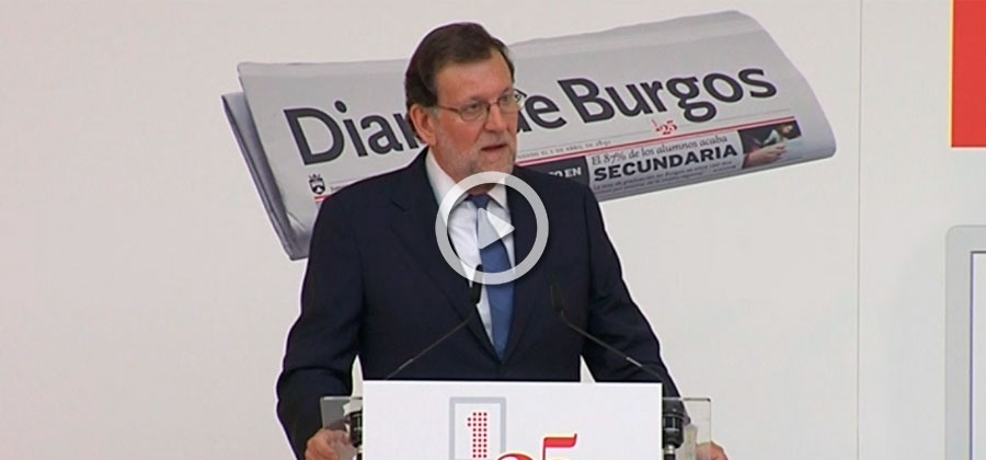 Mariano Rajoy en un acto en Burgos