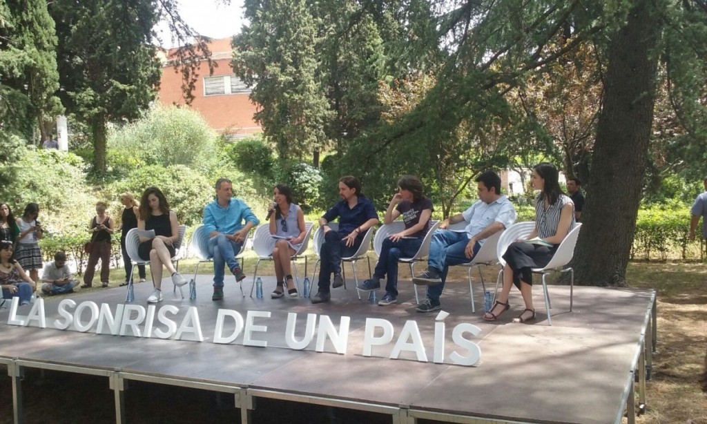 Pablo Iglesias, en un mítin en la Universidad Complutense de Madrid
