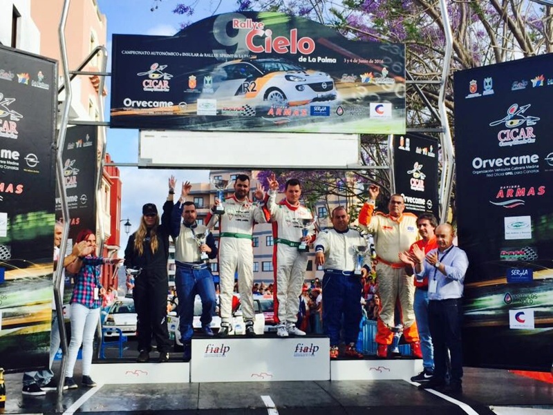 Podio Rally Cielo de La Palma