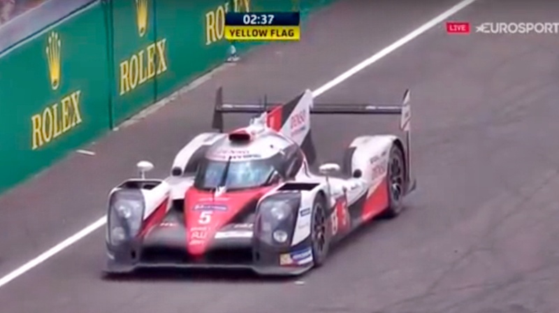 El Toyota de Kazuki Nakajima estaba a punto de entrar en la última vuelta cuando se quedó sin potencia. | DA