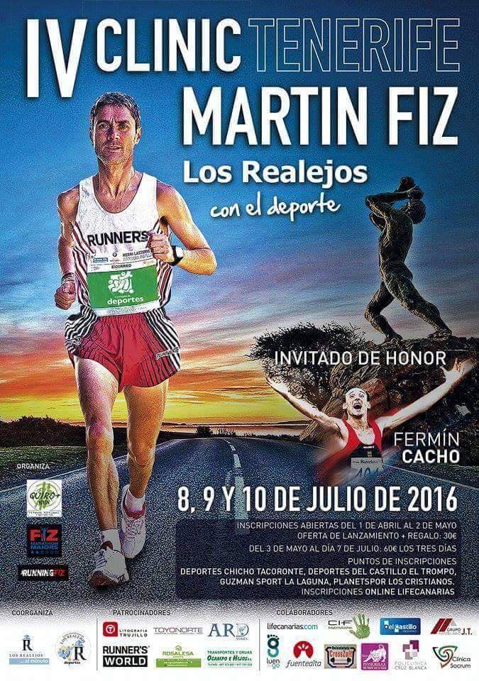 Cartel del Clinic Martín Fiz, que tendrá lugar el próximo mes en Los Realejos