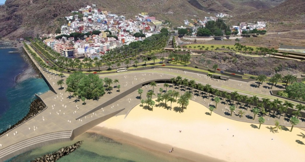 La nueva Playa de Las Teresitas / FOTO: AYUNTAMIENTO SANTA CRUZ