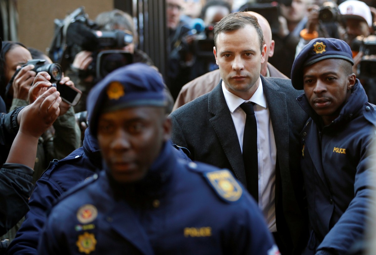 Oscar Pistorius a su llegada al Tribunal / FOTO: REUTERS