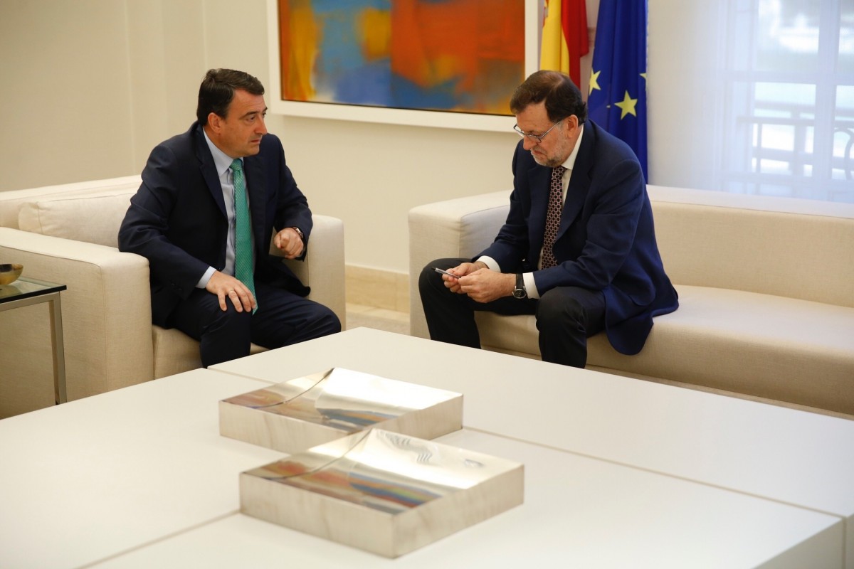 Aitor Esteban y Mariano Rajoy en la Moncloa / FOTO: EUROPA PRESS