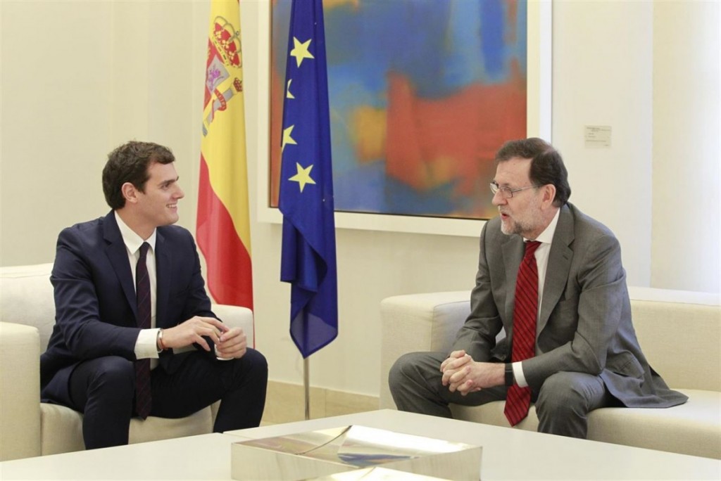 Albert Rivera y Mariano Rajoy en Moncloa después del 20D