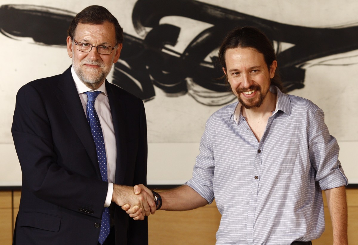 Mariano Rajoy recibe en Moncloa a Pablo Iglesias / FOTO: EUROPA PRESS