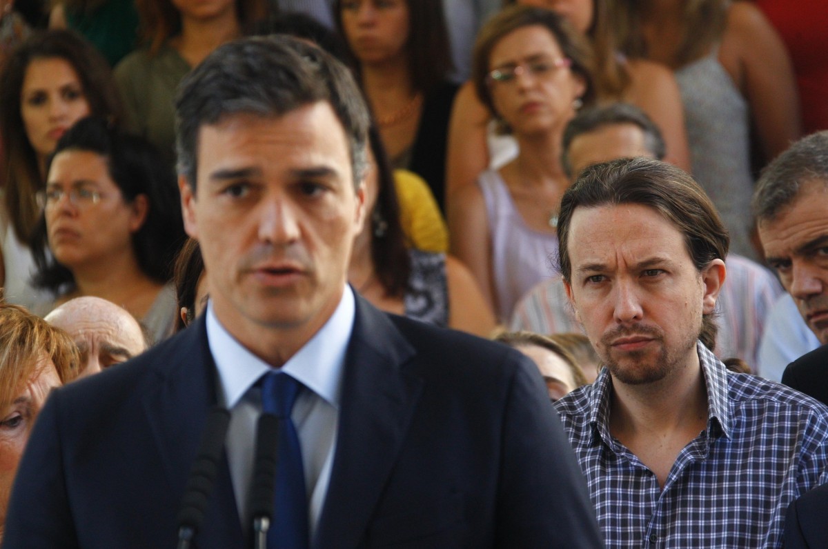 Perdo Sánchez y Pablo Iglesias