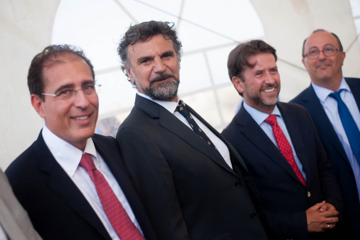 Walter Sciacca, Riccardo Ferretti, Carlos Alonso y Silvio Pelizzolo durante el acto. Foto: Fran Pallero.