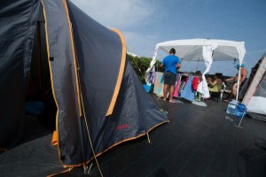 En el camping hay sobre todo familias con niños. / F. P.