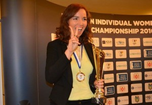 Vega logró el pasado junio un subcampeonato de Europa femenino histórico para el Ajedrez canario. / DA
