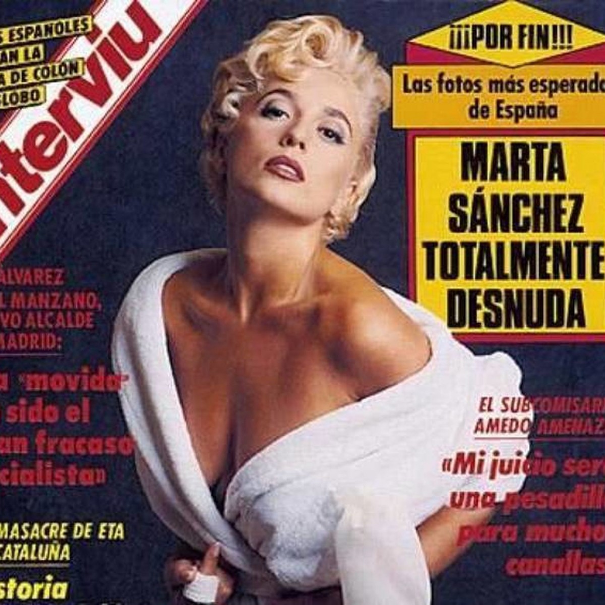 La cantante cuando posó para la revista Interviú