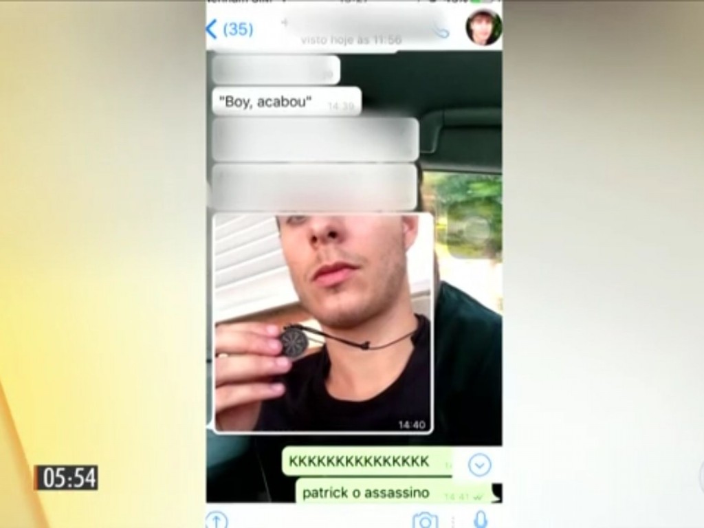 Extracto de la conversación entre Patrick y Marvin el día del crimen. G1