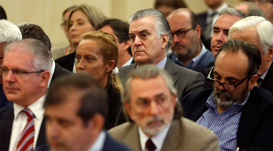 Luis Bárcenas, Francisco Correa y Pablo Crespo en el juicio por Gürtel / EUROPA PRESS