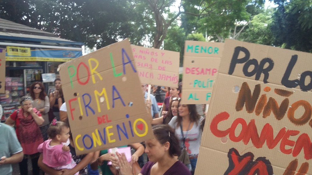 Manifestación reciente contra el cierre del Aula de Psicomotricidad de la ULL/ DA