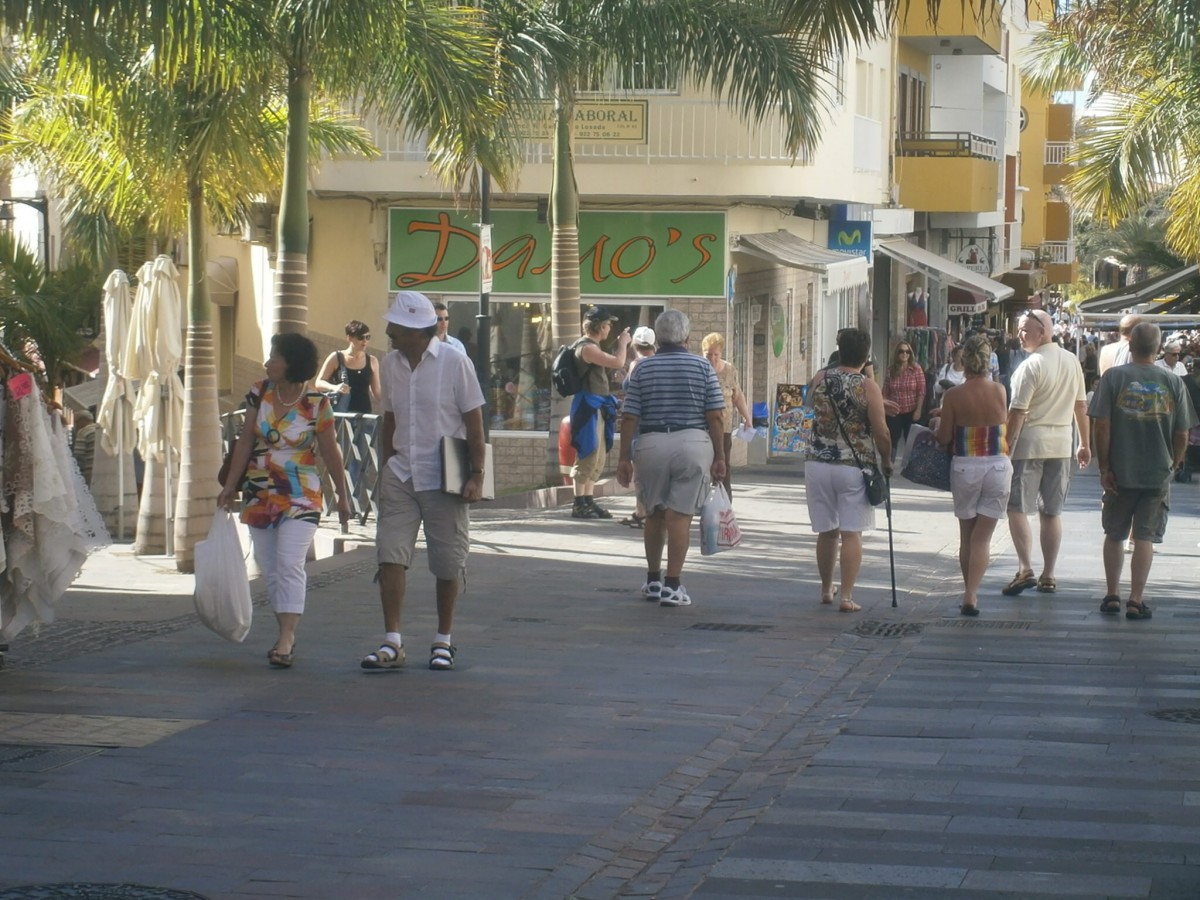 Los Cristianos (en la foto), San Isidro y Costa Adeje son los núcleos con mayor número de residentes en la comarca sur. DA