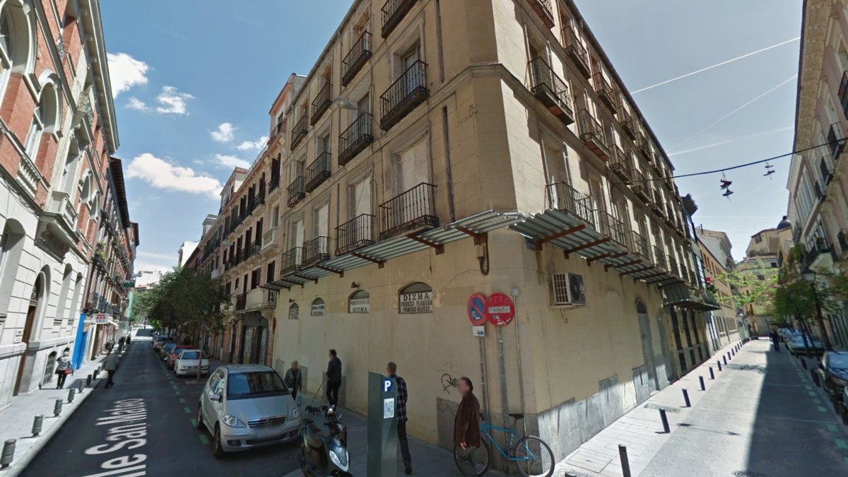 Imagen del edificio 'okupado' en Madrid por el colectivo Patio Maravillas.