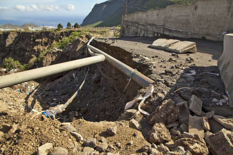 El último gran destrozo en los barrancos se produjo en el camino de La Ladera hace tres años / DA