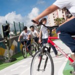 El circuito infantil de tráfico de Santa Cruz, permite que los escolares conozcan las nociones básicas de la circulación | Fran Pallero