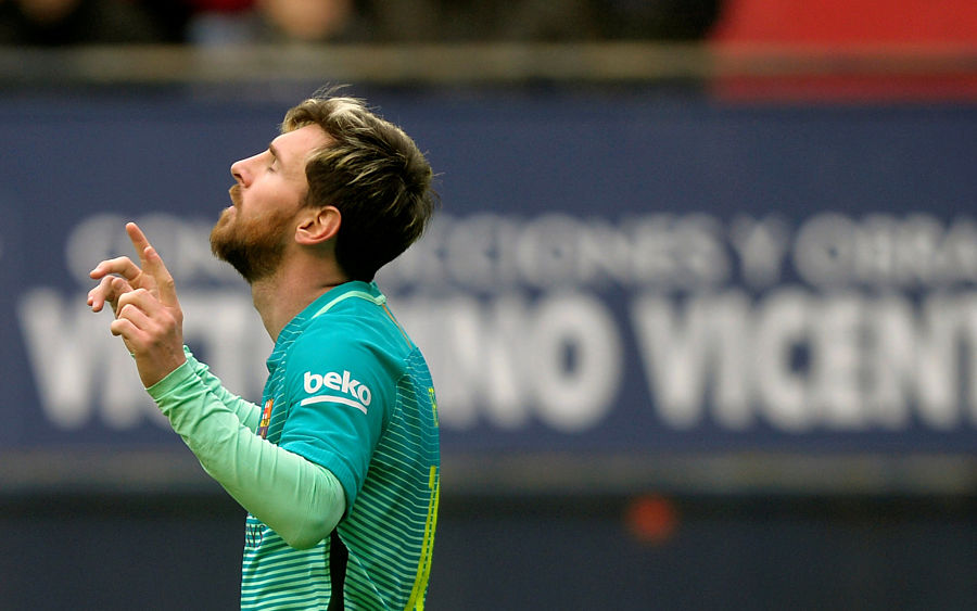 Leo Messi durante el Osasuna vs. Barcelona de La Liga Santander | FOTO: REUTERS/Vincent West