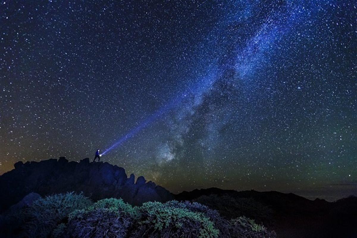 Cielo nocturno estrellado Canarias