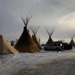 El campamento Oceti Sakowin de los "protectores del agua" cerca de la reserva india Standing Rock, próxima al Cannon Ball, Dakota del Norte | REUTERS/Lucas Jackson