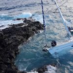 Encallado un velero en Güímar
