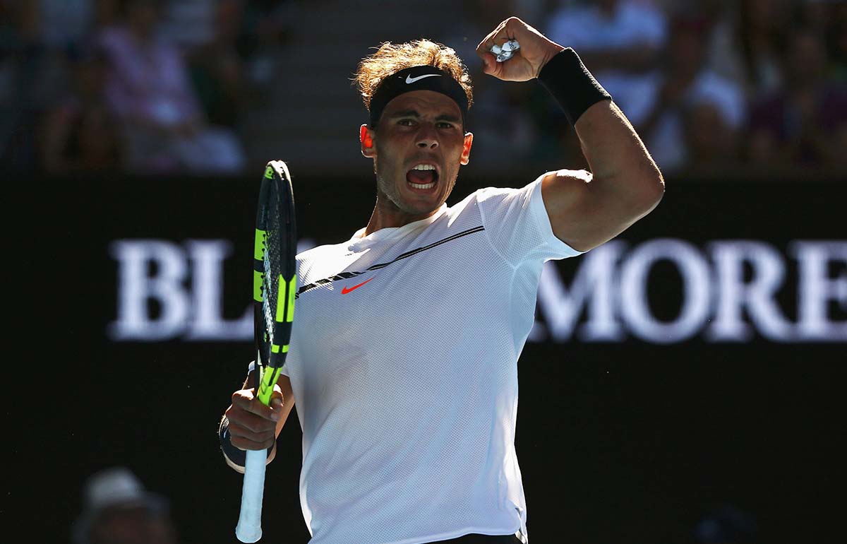 Nadal celebrando su victoria en Australia | REUTERS