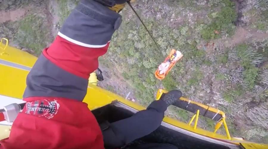 Rescate del GES al senderista herido grave de La Laguna