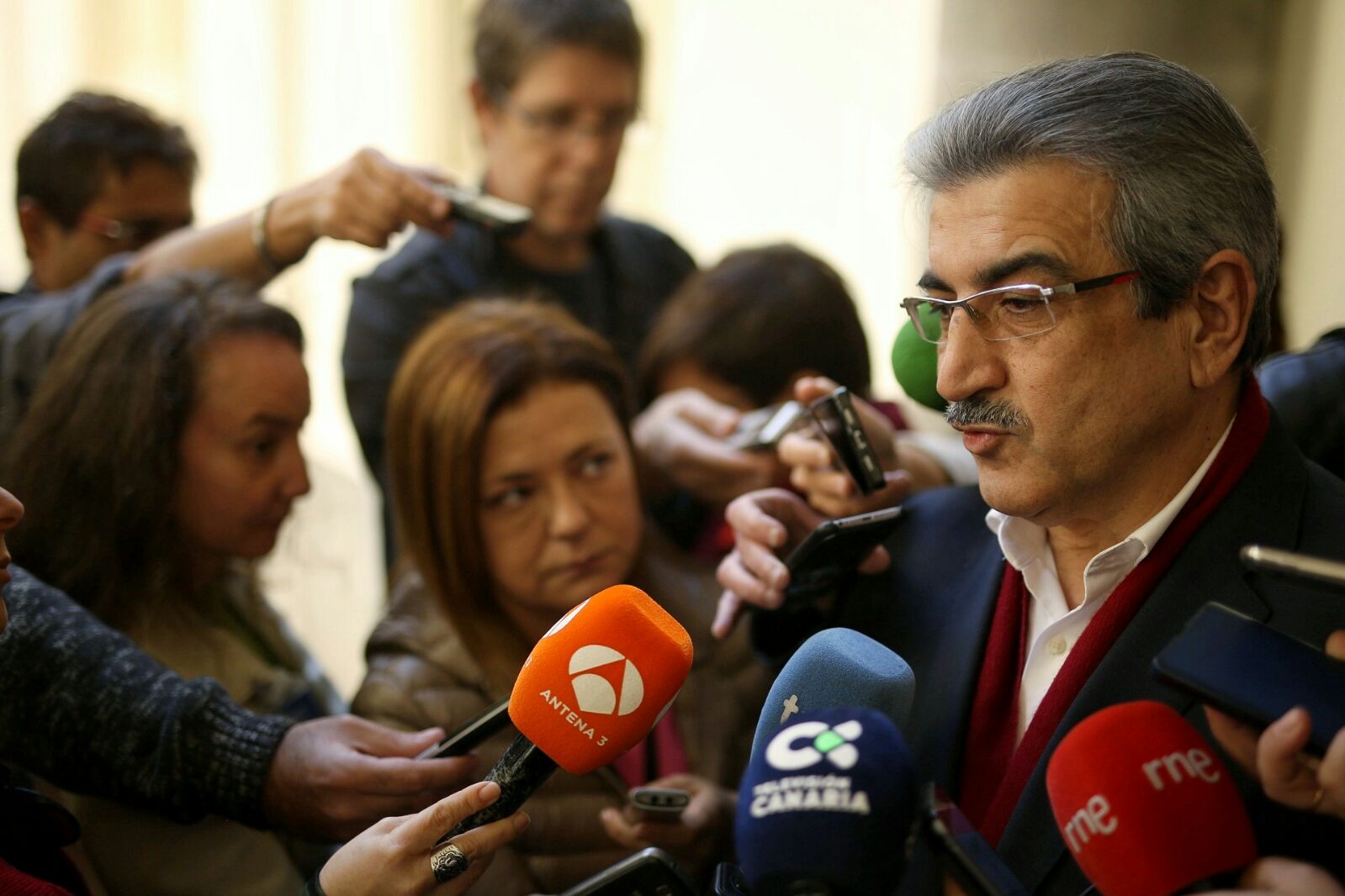 Román Rodríguez (NC) tras su reunión con Rodríguez Fraga (PSOE) | Andrés Gutiérrez