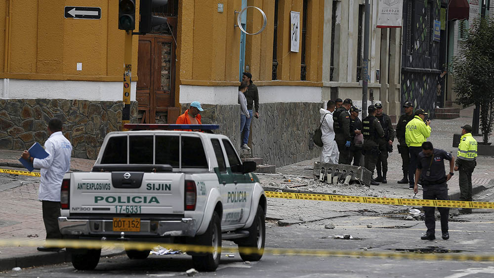 Lugar del atentado en Bogotá | REUTERS/Jaime Saldarriaga