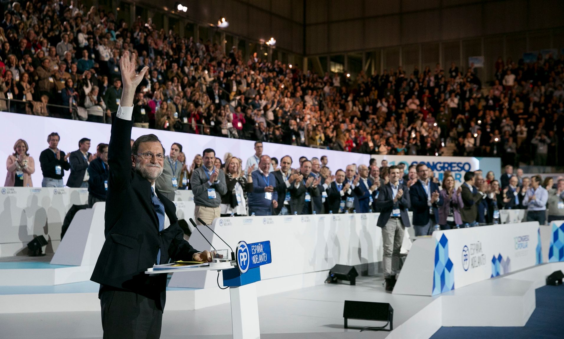 Mariano Rajoy en un momento durante el Congreso Nacional del Partido Popular en el que ha resultado reelegido líder de la formación | EUROPA PRESS