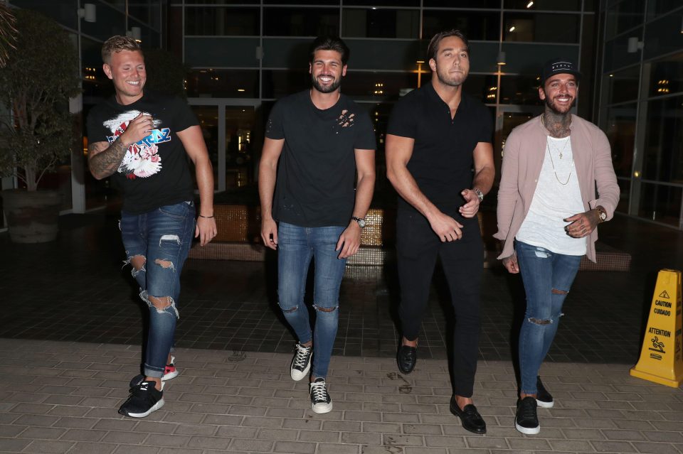 Tommy Mallet, Dan Edgar, James Locke y Pete Wickes, estrellas de TOWIE