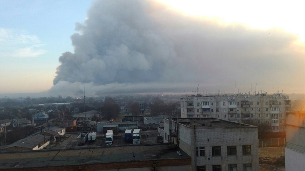 INCENDIO DEPÓSITO ARMAS UCRANIA