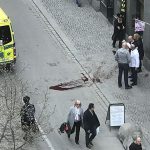 Atropello de un camión en el centro de Estocolmo. REUTERS