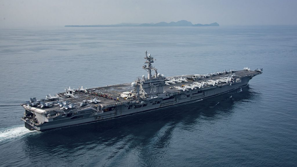 Grupo naval de combate liderado por el portaaeronaves de la Marina estadounidense 'Carl Vinson'. REUTERS